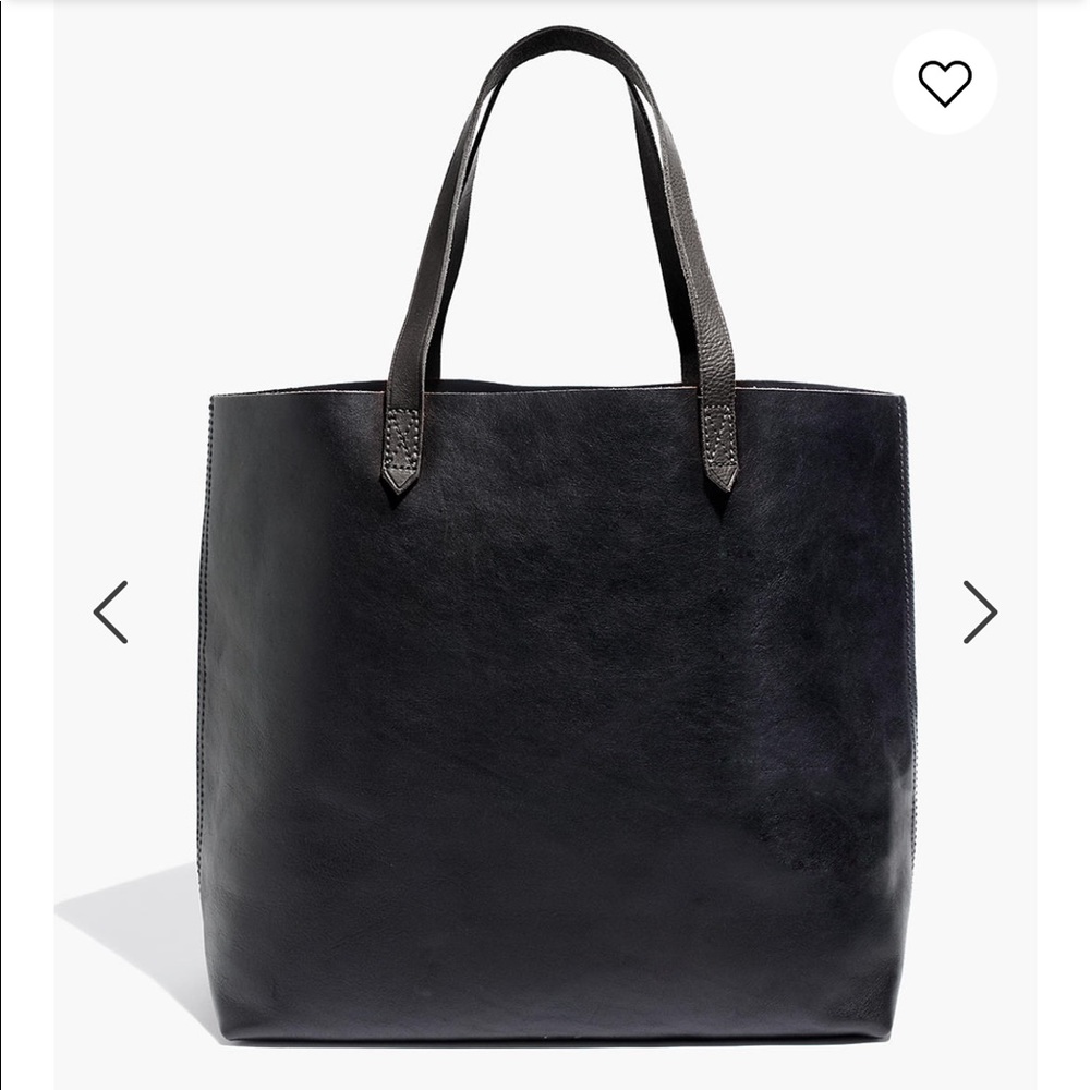 Madewell tote bag in black leather